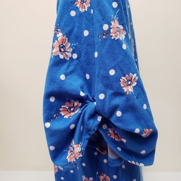 Lily White Polka Dot Floral Womens Top Size Large - Picture 3 of 6